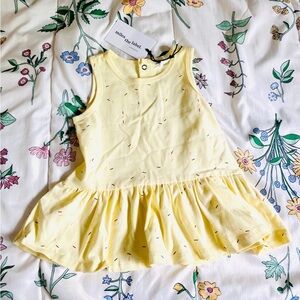Miles The Label Sprinkles Print Knit Top Baby Girls'’ Yellow Snap Closure 24M